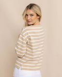 Southern Tide Women's Zayla Striped Top - Irish Cream