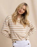 Southern Tide Women's Zayla Striped Top - Irish Cream