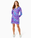 Lilly Pulitzer UPF 50+ Ports Popover Dress - Turquoise Oasis Shelleidoscope