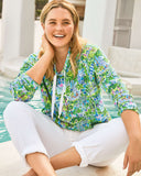 Lilly Pulitzer Jax Long Sleeve Popover - Sprout Green Lilly On Holiday