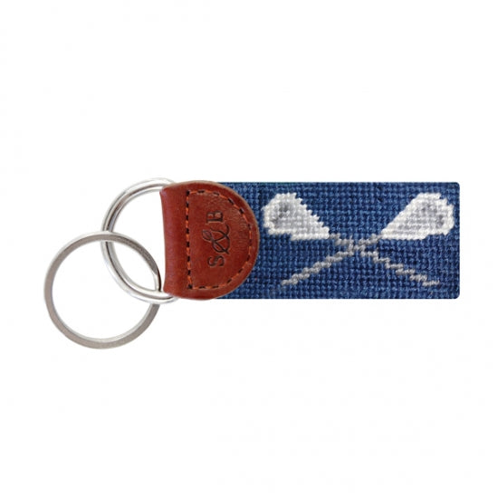 Smathers and Branson Lacrosse Needlepoint Key Fob - Classic Navy