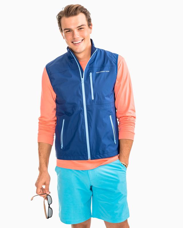 Southern Tide Mens Southport Vest - Blue Night