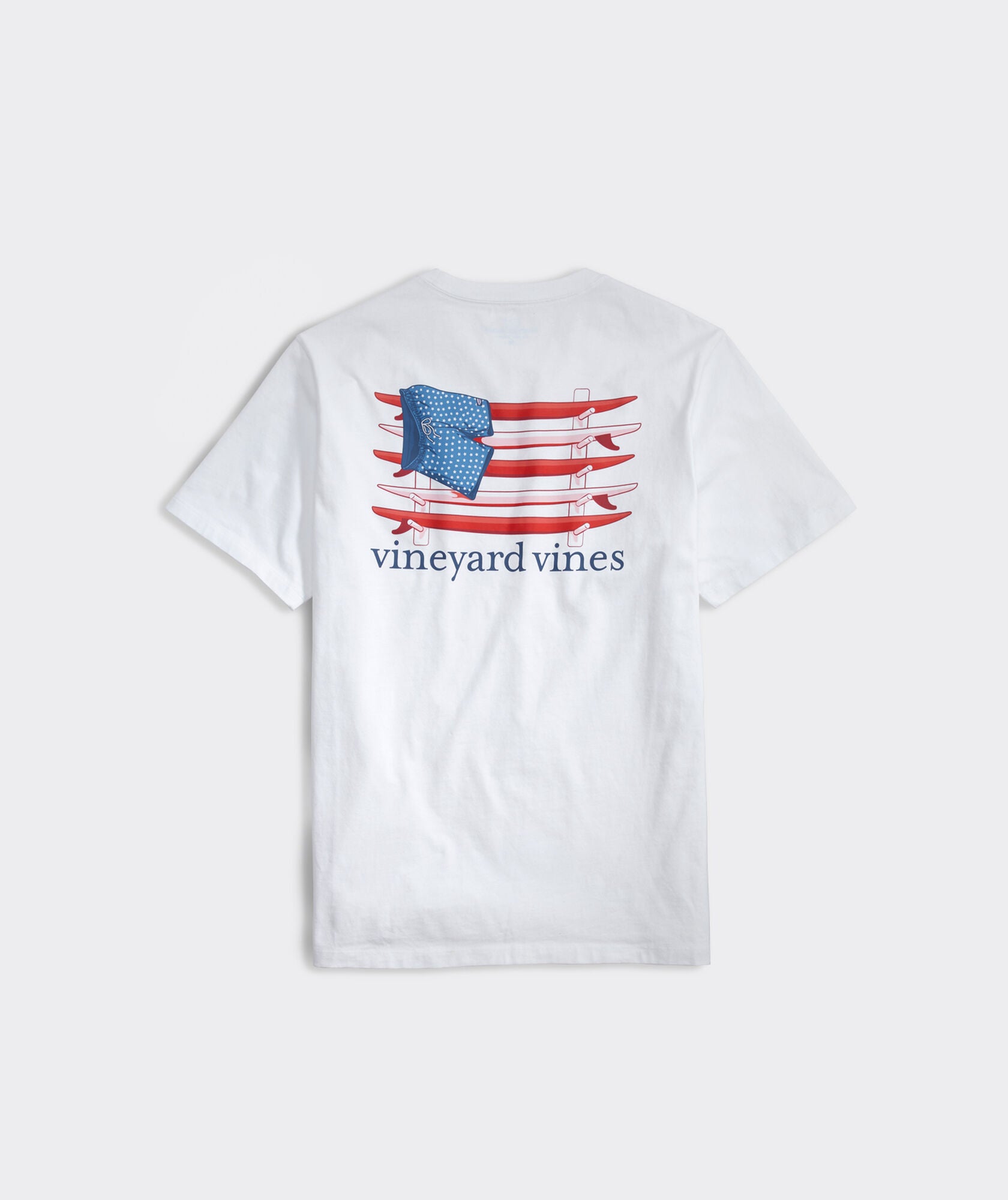 Vineyard Vines Surf Flag Short-Sleeve Pocket Tee - White Cap