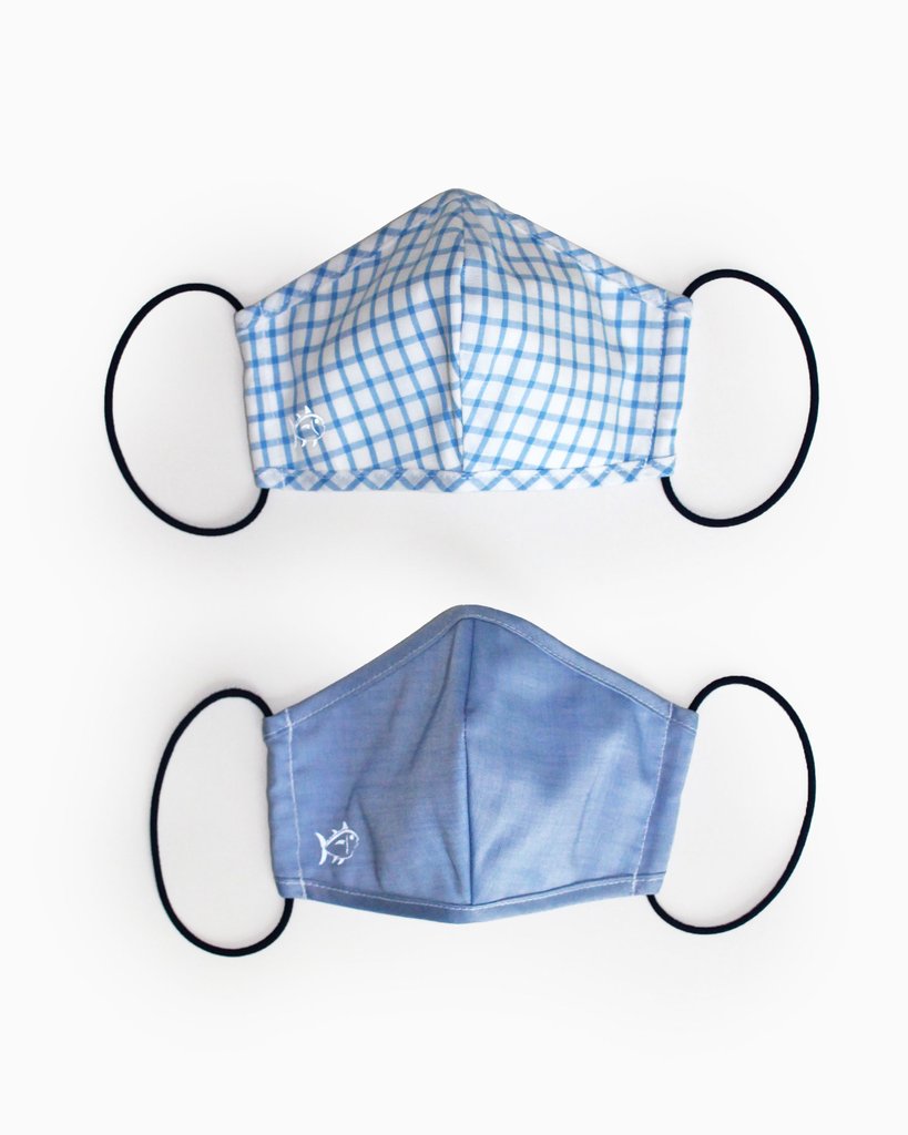 Southern Tide 2-Pack Youth Face Mask Cover - Blue
