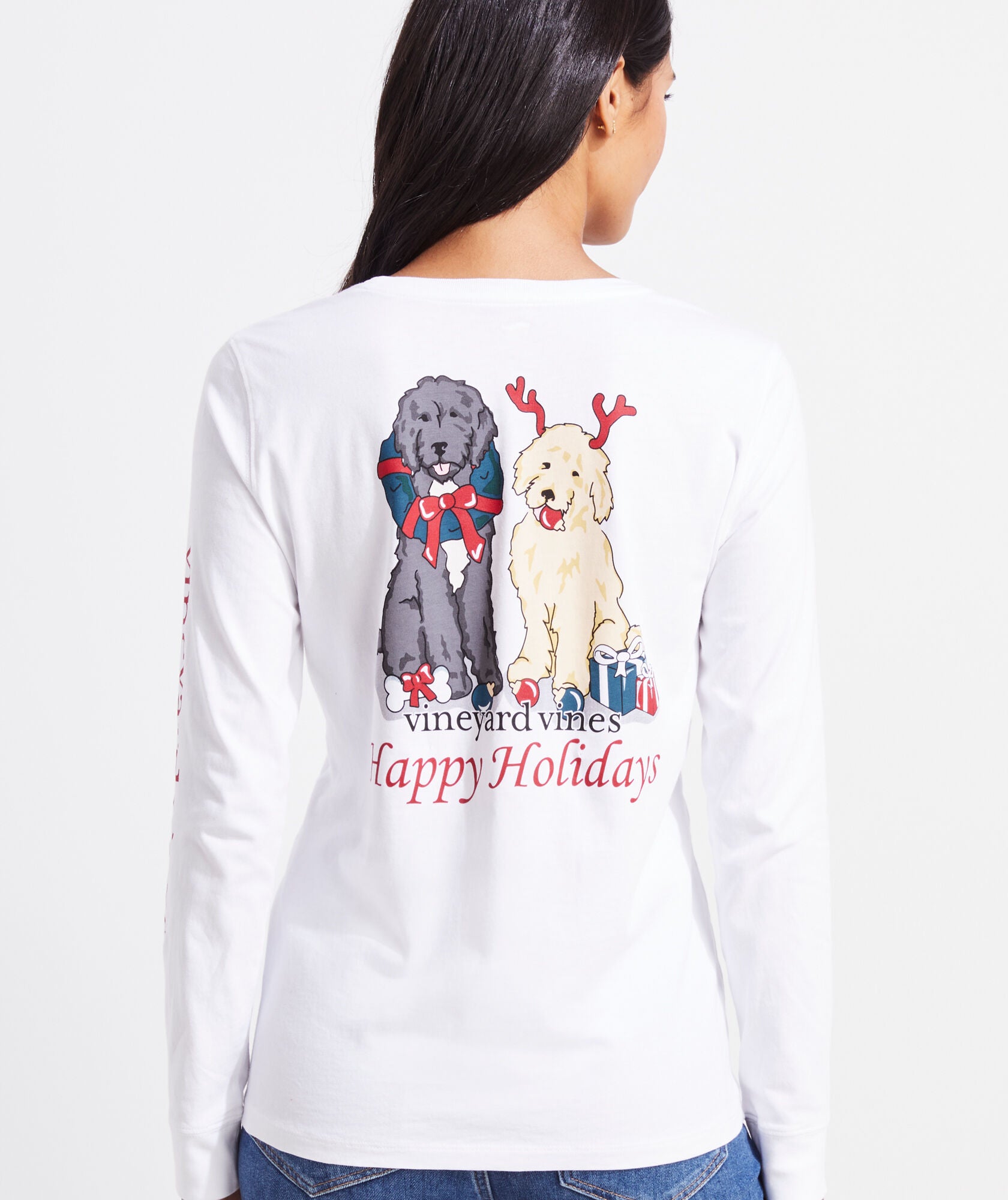thumbnail image 2 of Vineyard Vines Long Sleeve T-Shirt Men's Medium Front Pocket White Cotton, New 2 of 3