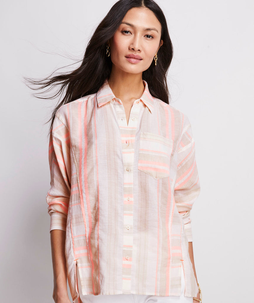 Vineyard Vines Women's Striped Weekend Button-Down - Sands Stripe