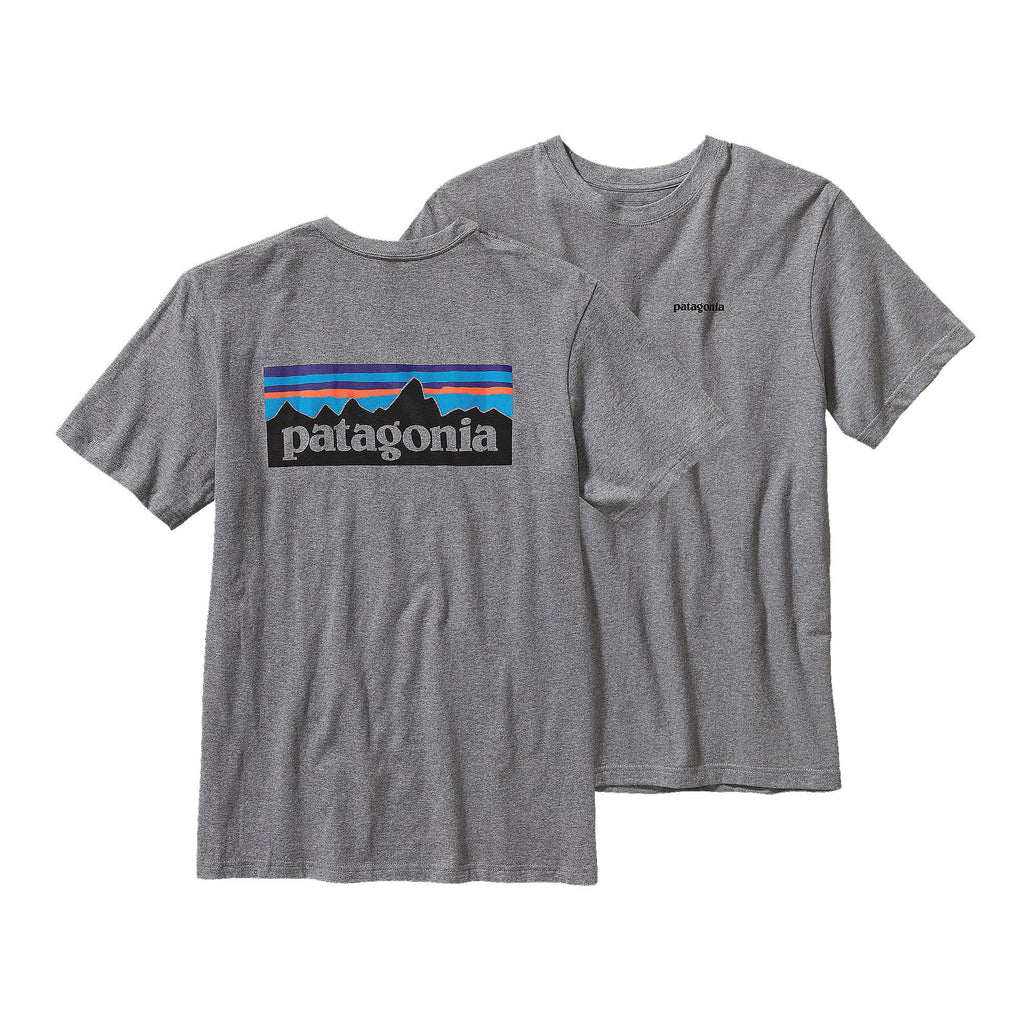 Patagonia Men's P-6 Logo Cotton T-Shirt - Gravel Heather