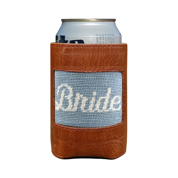 Smathers & Branson Bride Needlepoint Can Cooler - Antique Blue