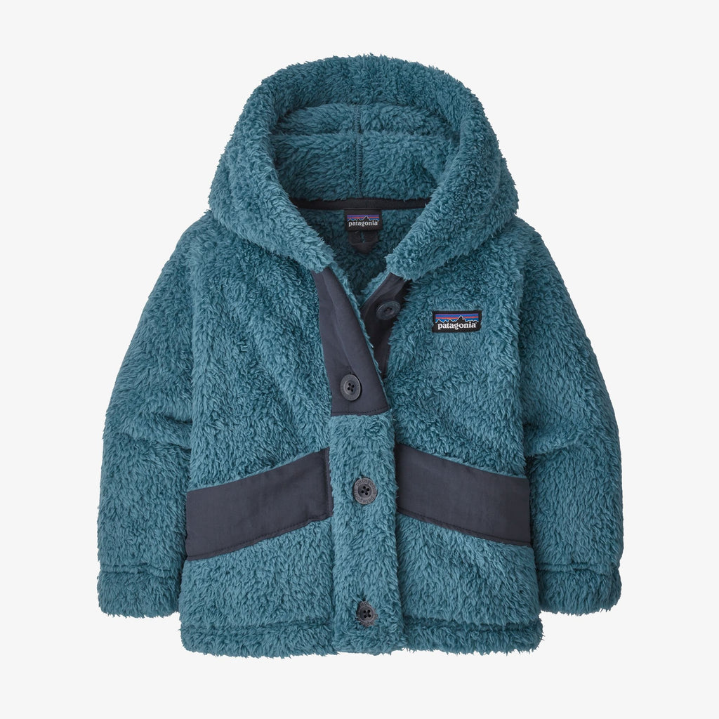Patagonia Baby Los Gatos Fleece Button-Up Hoody -  Abalone Blue