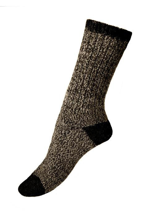 Alpaca Boot Unisex Socks - Brown