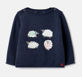 Joules Infant Barney Knitted Sweater - Navy Sheep