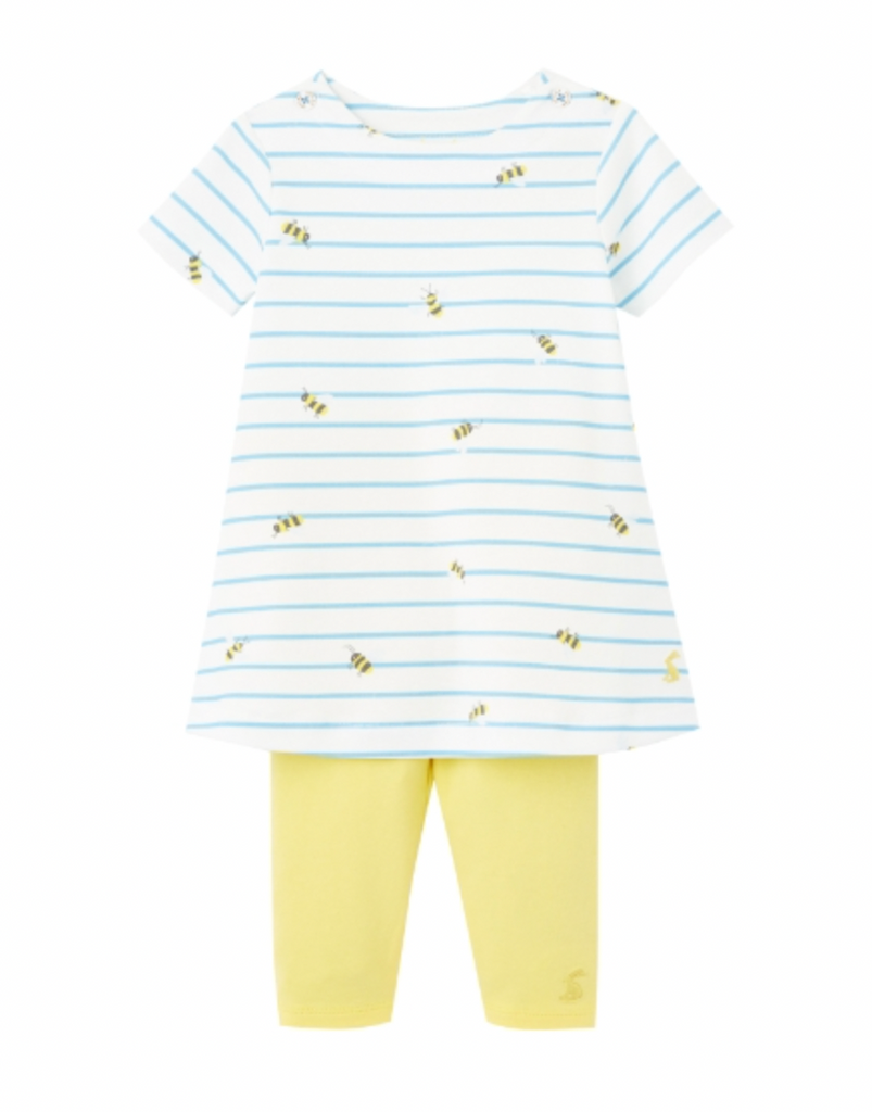 Joules Christina Dress Set - Blue Stripe Bee