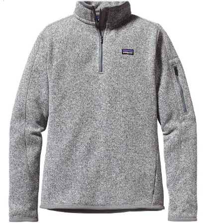 Patagonia Women s Better Sweater 1 4 Zip Birch White Krizia Martin