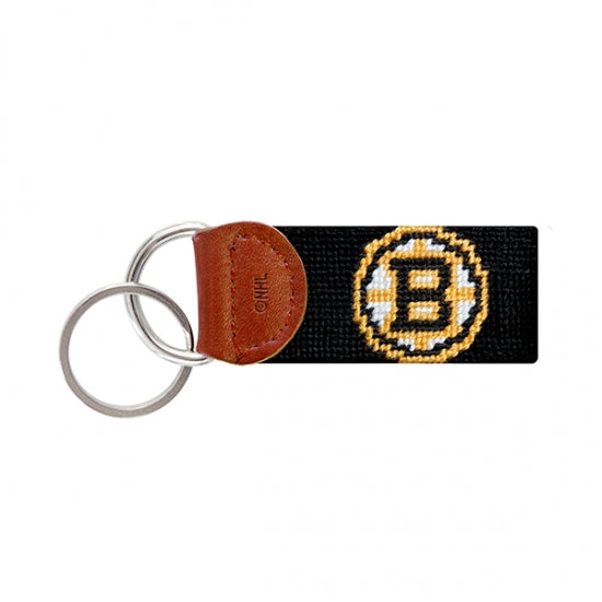 Smathers & Branson Boston Bruins Needlepoint Key Fob - Black