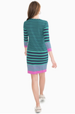 Southern Tide Camille Striped Dress - Clover Green