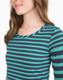 Southern Tide Camille Striped Dress - Clover Green