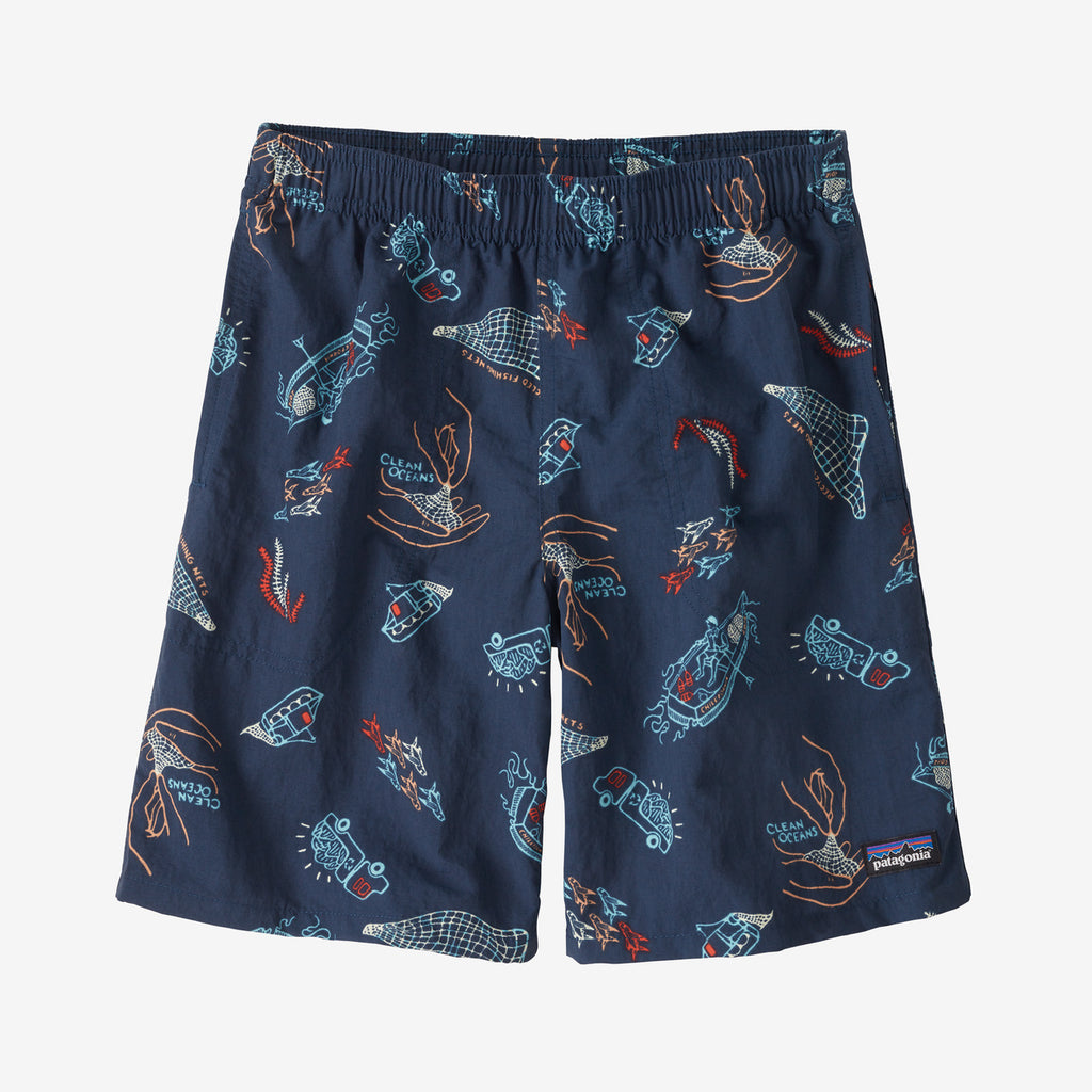 Patagonia Boys' Baggies™ Shorts - 7" - Clean Currents: Tidepool Blue