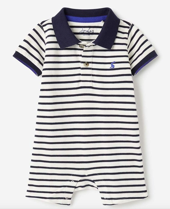 Joules Filbert Romper - Navy Stripes