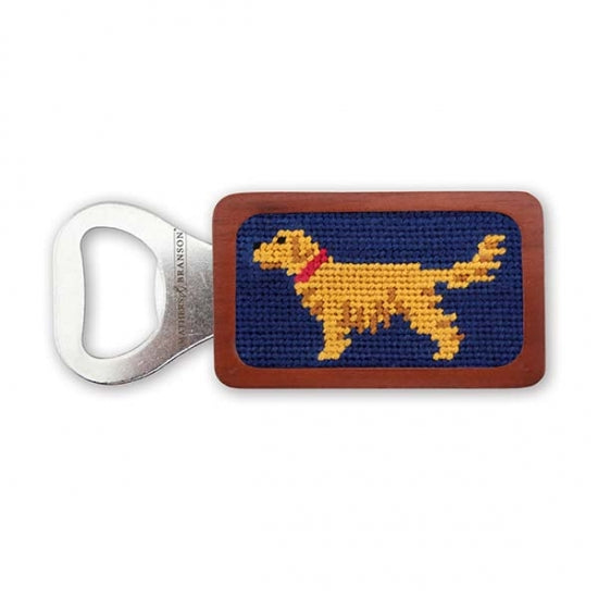 Smathers & Branson Golden Retriever Needlepoint Bottle Opener