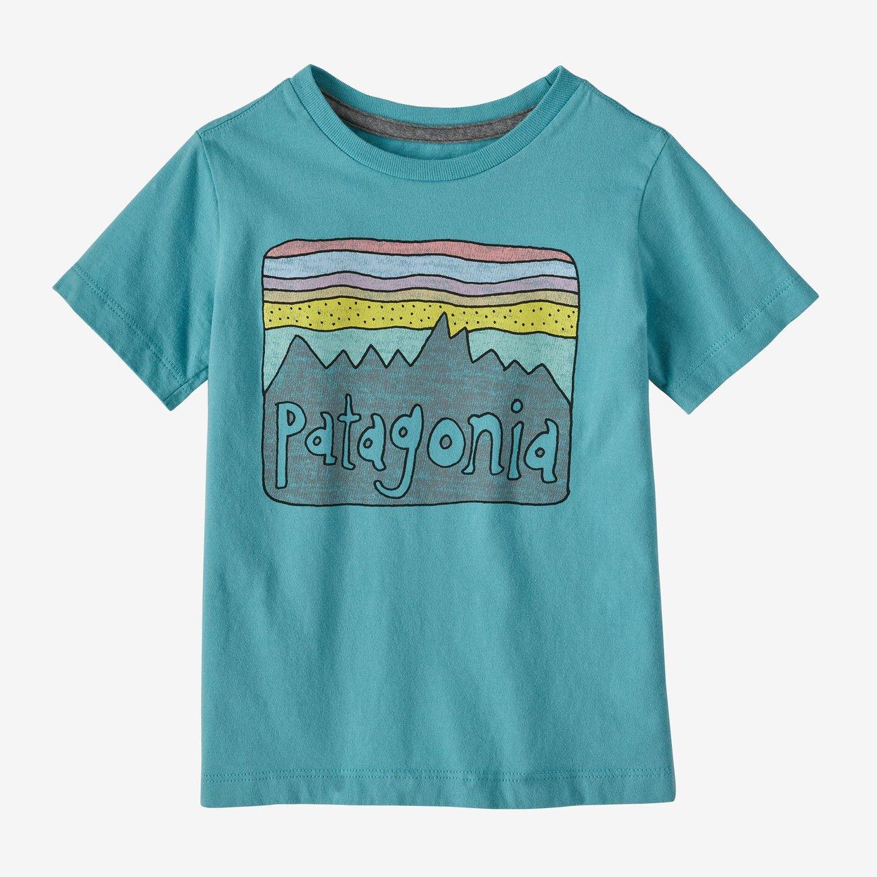 Patagonia Baby Regenerative Organic Certified™ Cotton Fitz Roy Skies T-Shirt - Iggy Blue
