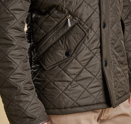 Barbour Powell Quilted Jacket - Olive | Krizia Martin