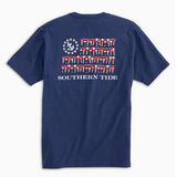 Southern Tide Men's Nautical Buoys Flag Heathered T-Shirt - Blue Depths