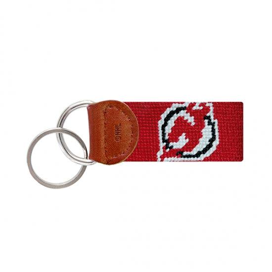 Smathers & Branson New Jersey Devils Needlepoint Key Fob - Red