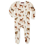 Milkbarn Natural Dog Organic Cotton Zipper Footed Romper