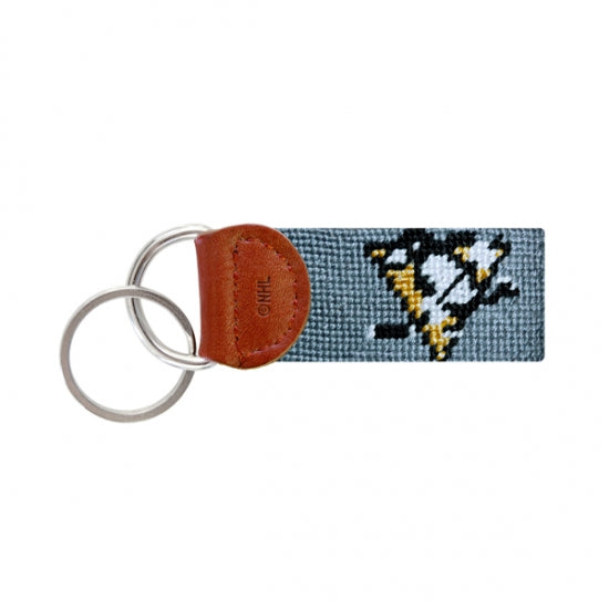 Smathers & Branson Pittsburgh Penguins Needlepoint Key Fob - Grey