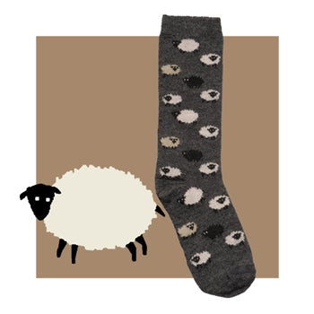 Alpaca Bamboo Blend Sheep Sock - Graphite