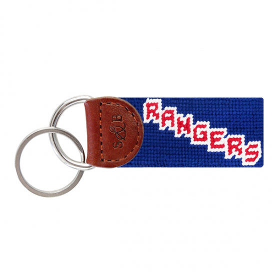 Smathers & Branson New York Rangers Needlepoint Key Fob - Dark Royal