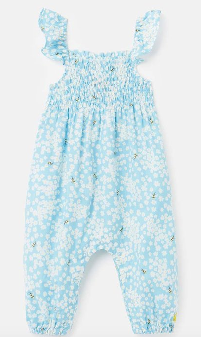 Joules Infant Riverton Woven Romper - Blue Bees