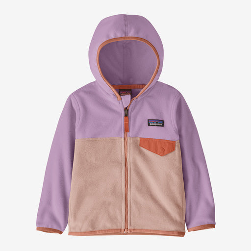 Patagonia Baby Micro D® Snap-T® Fleece Jacket - Seafan Pink w/ Dragon Purple