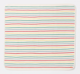 Joules Knitted Blanket - White Multi Stripe