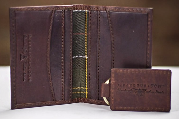 Barbour leather discount coin wallet