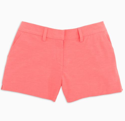 Southern Tide Inlet 4 Inch Performance Short - Heather Calypso Coral