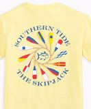 Southern Tide Youth Oar Spiral T-Shirt - Heather Yellow