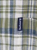 Barbour Linen Mix 2 Short Sleeved Summer Shirt - Olive