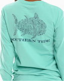 Southern Tide Leafy Skipjack Fill Long Sleeve T-Shirt - Wasabi