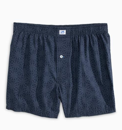 Southern Tide Don't Flake With Me Boxer Short - Navy