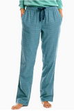 Southern Tide Women's Seaboard Gingham Lounge Pant - Heather Evening Emerald
