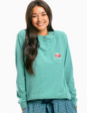 Southern Tide Warm Winter Wishes Long Sleeve T-Shirt - Heather Evening Emerald