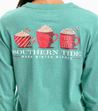 Southern Tide Warm Winter Wishes Long Sleeve T-Shirt - Heather Evening Emerald