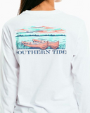 Southern Tide Canoe And You Long Sleeve T-Shirt - Classic White