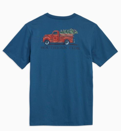 Southern Tide Skipjacks Tree Farm T-Shirt - Dark Blue