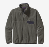 Patagonia Men's Lightweight Synchilla® Snap-T® Fleece Pullover - Nickel w/Navy Blue
