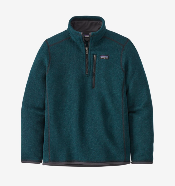 Patagonia Boys' Better Sweater® 1/4-Zip Fleece - Dark Borealis Green