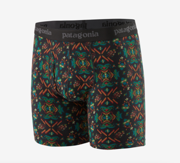 Patagonia Men's Essential 6" Boxer Briefs - Forest Floor Ink Black