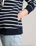 Joules Kinsley Cosy Funnel Neck Sweatshirt - Navy Stripe