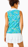 Lilly Pulitzer UPF 50+ Luxletic Imara Polo Top - Cumulus Blue Chick Magnet